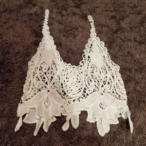 SHEIN lace cover up tank top